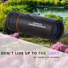 2025 2000X25 HD Monocular Telescope, Compact Portable for Travel, Hiking, Fishing, Camping, Stargazing, Concerts & Bird Watching